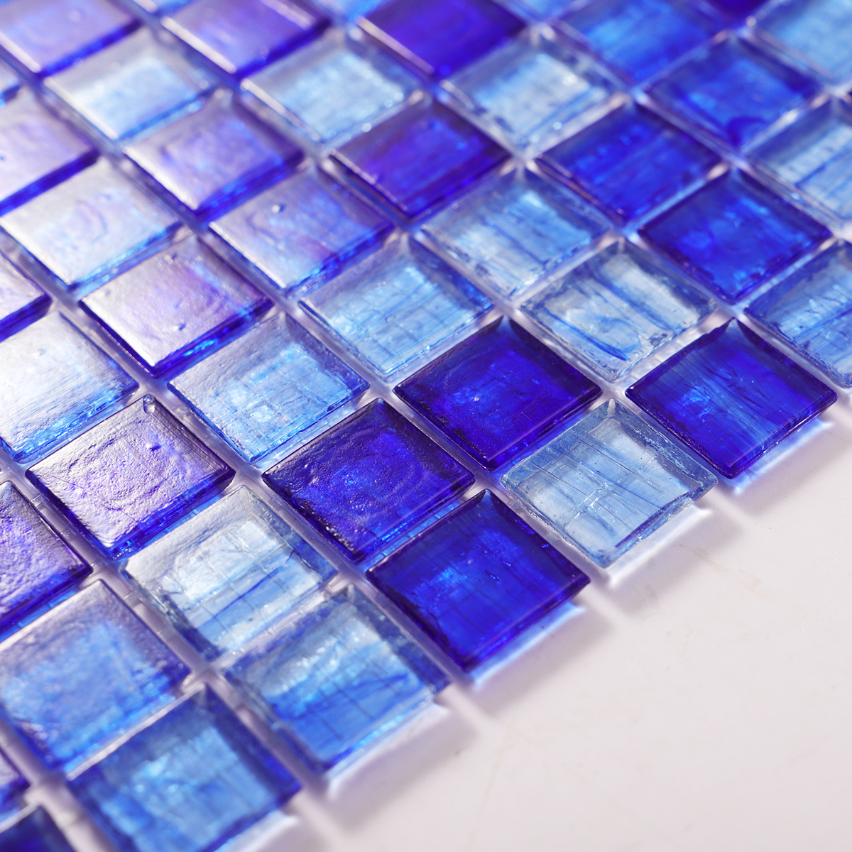 Amber Deep Blue Swimming Pool  Glass Mosaic Tiles 