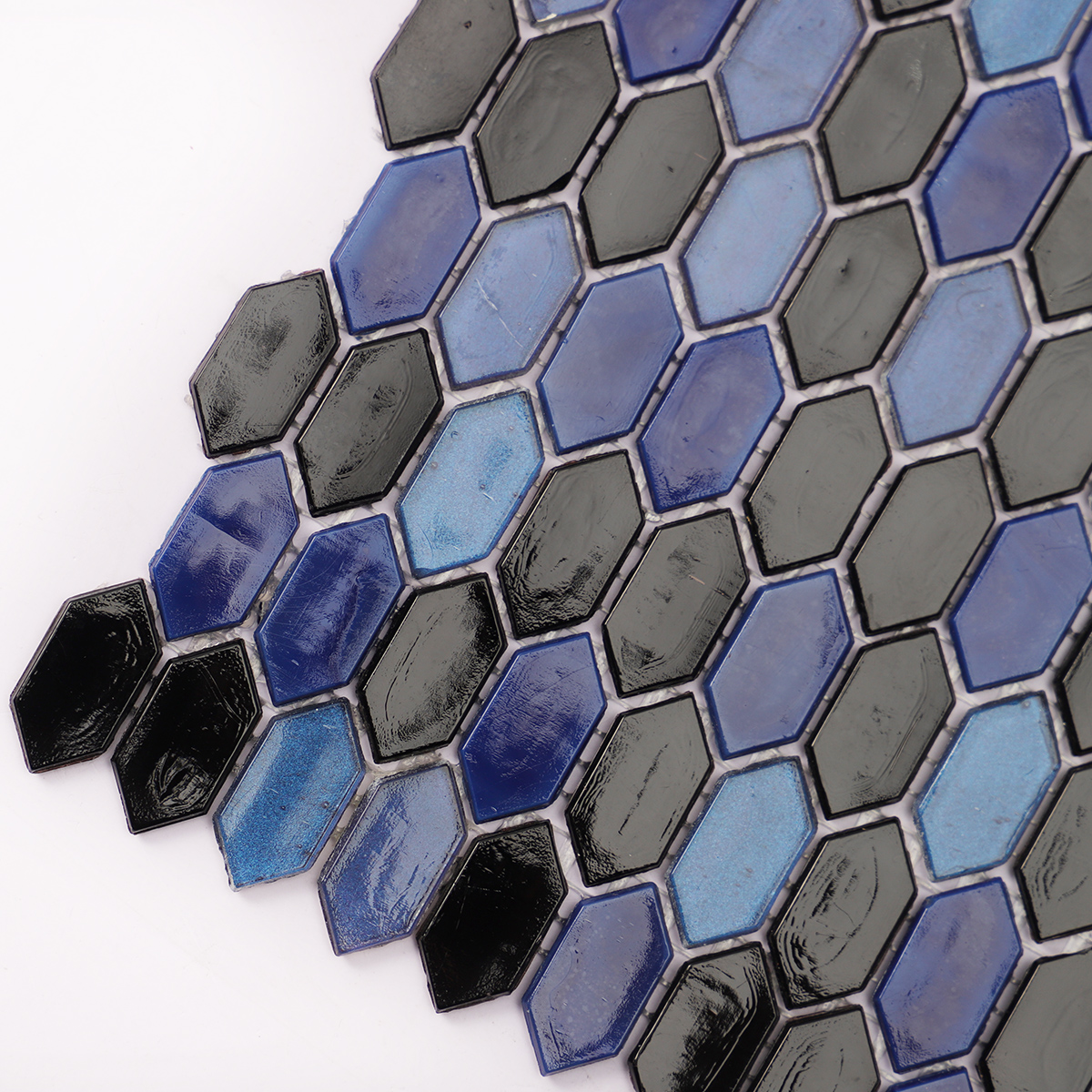 Navy Blue Mosaic Picket Tiles