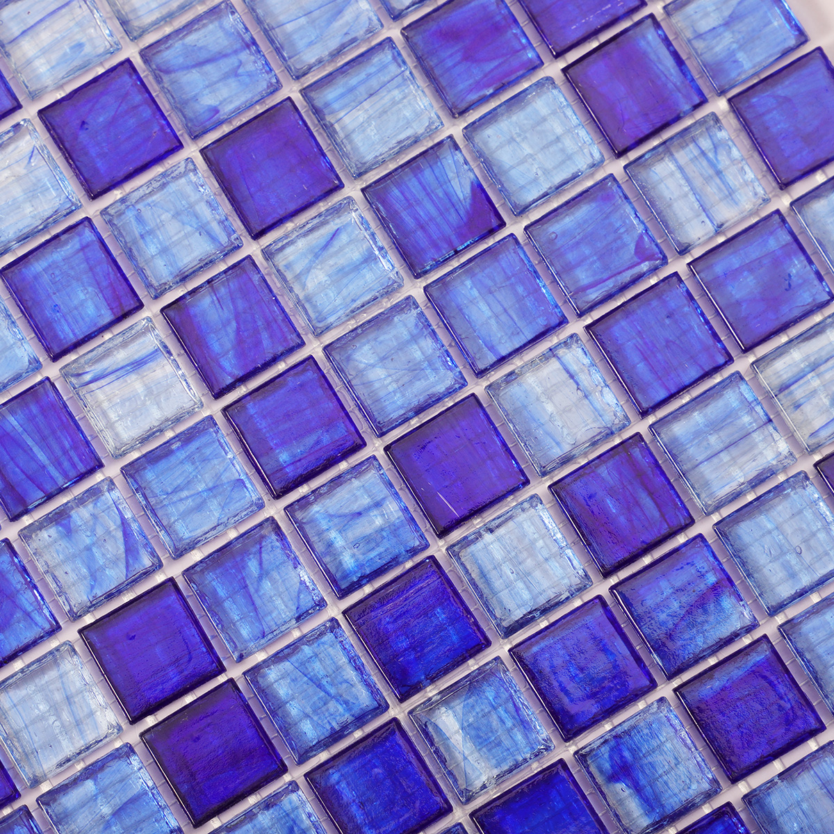 Amber Deep Blue Swimming Pool  Glass Mosaic Tiles 