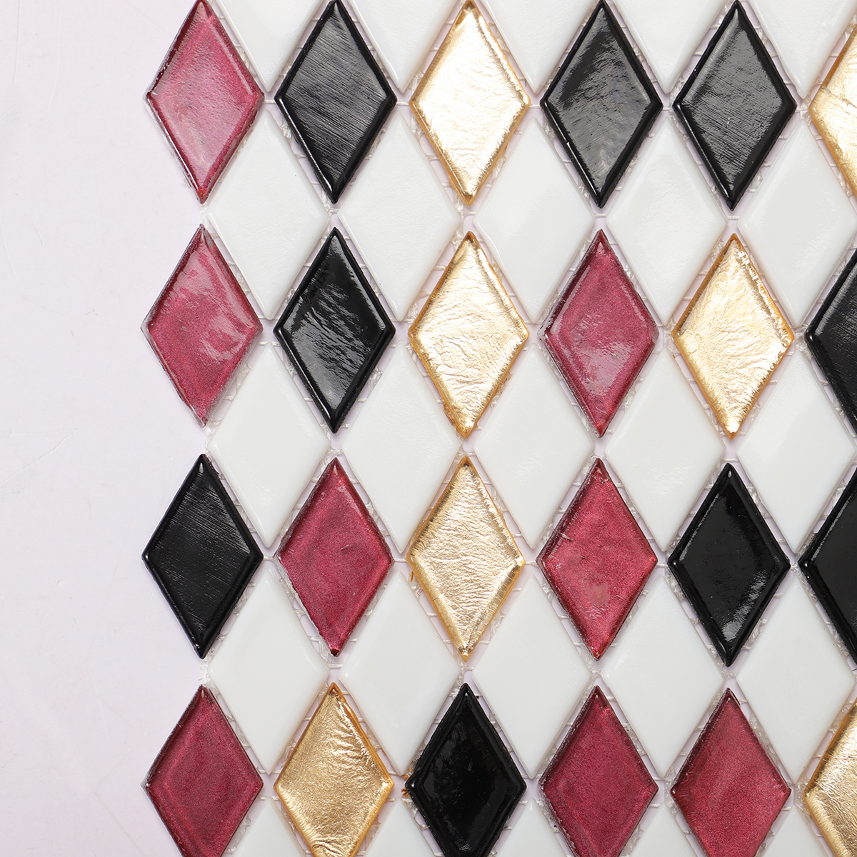 Purple Mixed Diamond Glass Mosaic Tiles