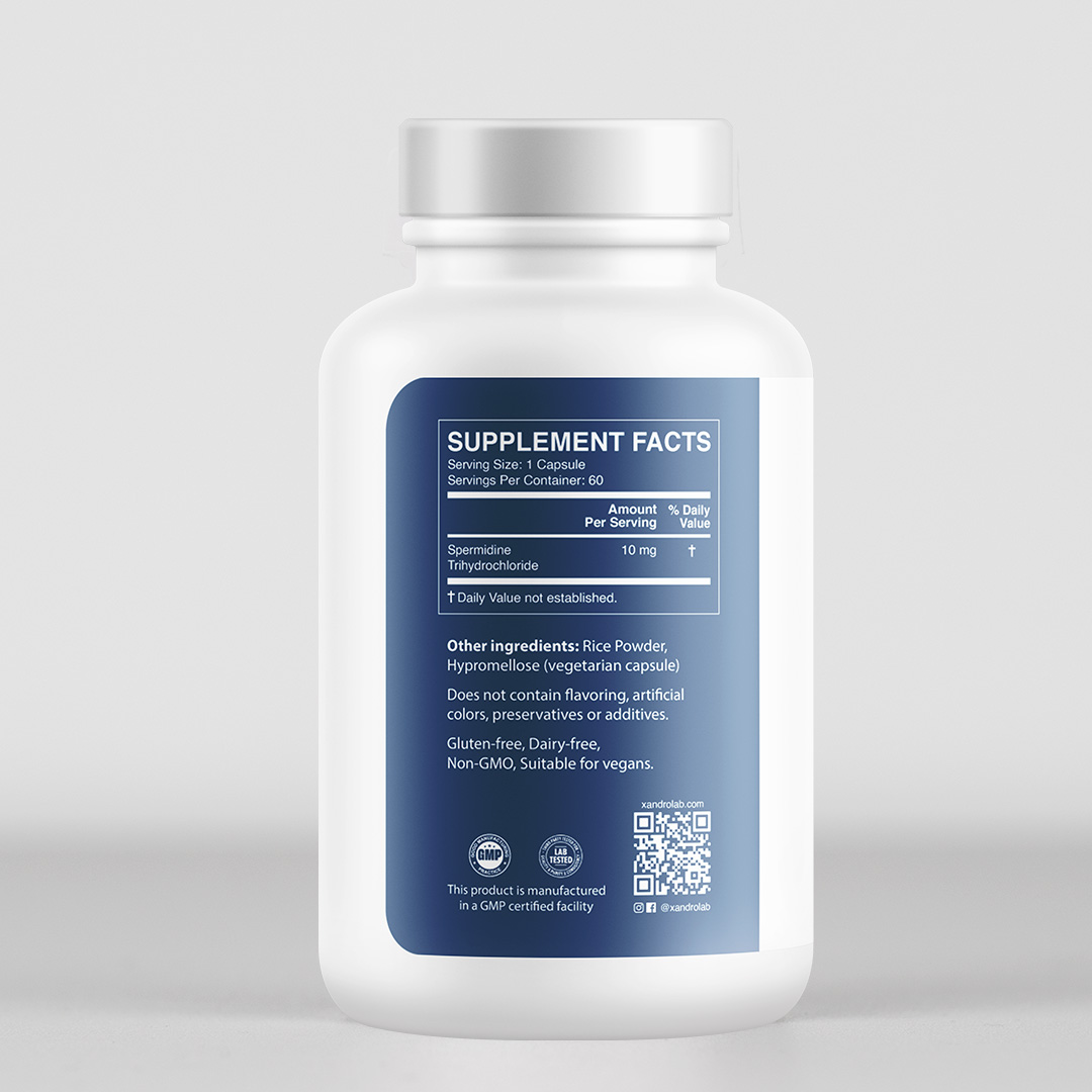 Spermidine- 60 Capsules, 10 mg-Xandro™ Lab