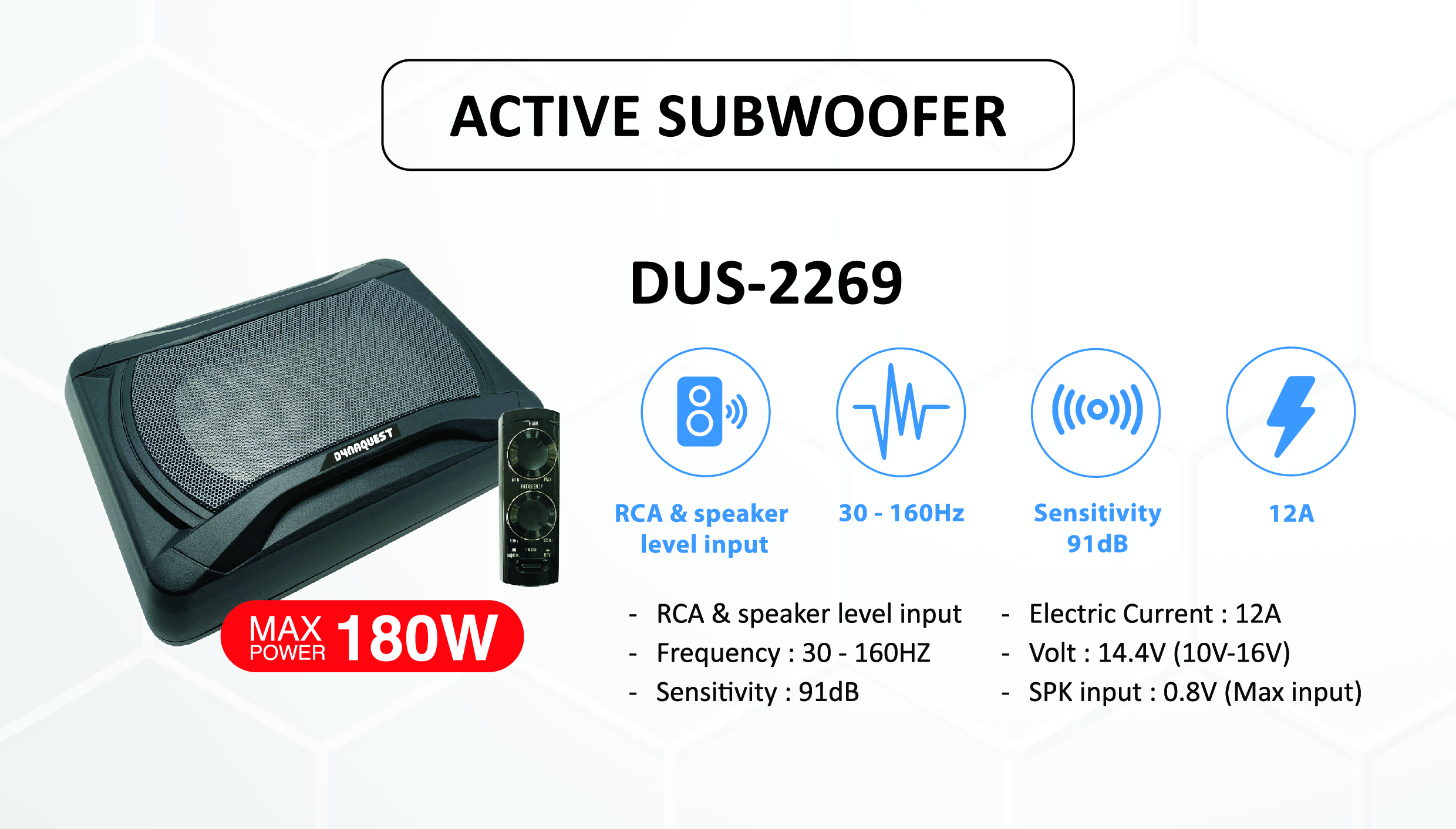 Dynaquest best sale active subwoofer