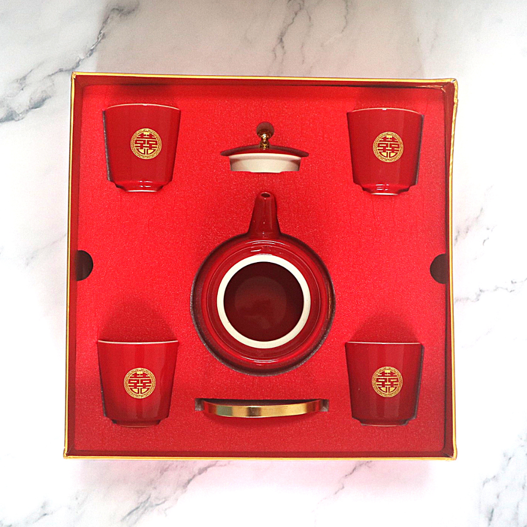 Chinese Wedding Tea Ceremony Set (Teapot & Bowl) 敬茶碗具