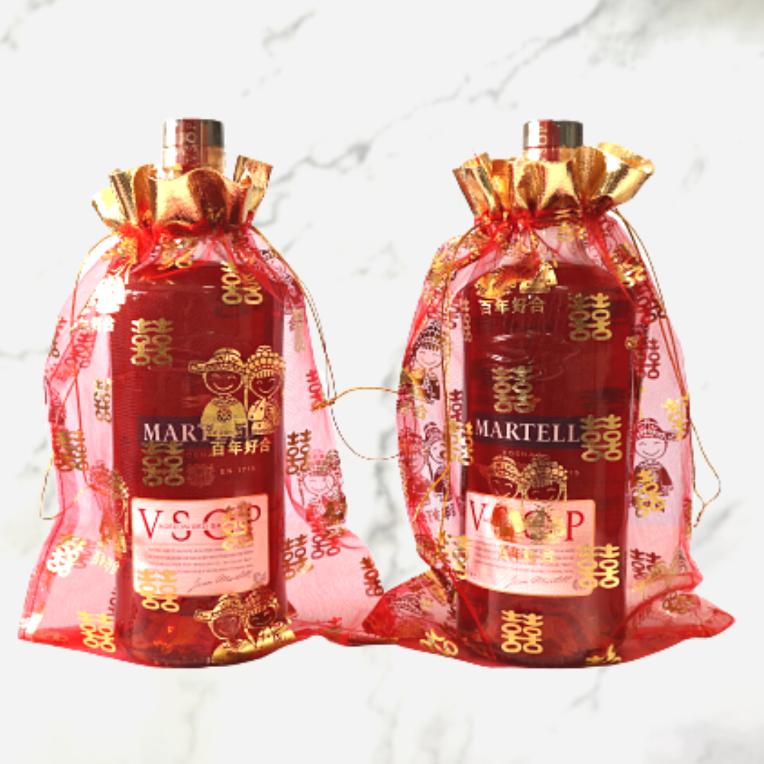 Organza Bag Double Happiness 囍袋 (2 sizes available)-Changjiu Chinese Wedding Shop