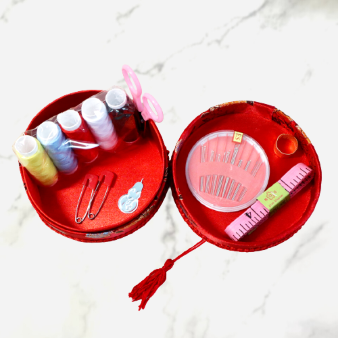 Sewing Kit Set for Bride's Dowry 嫁妆锦绣针线盒-Changjiu Chinese Wedding Shop