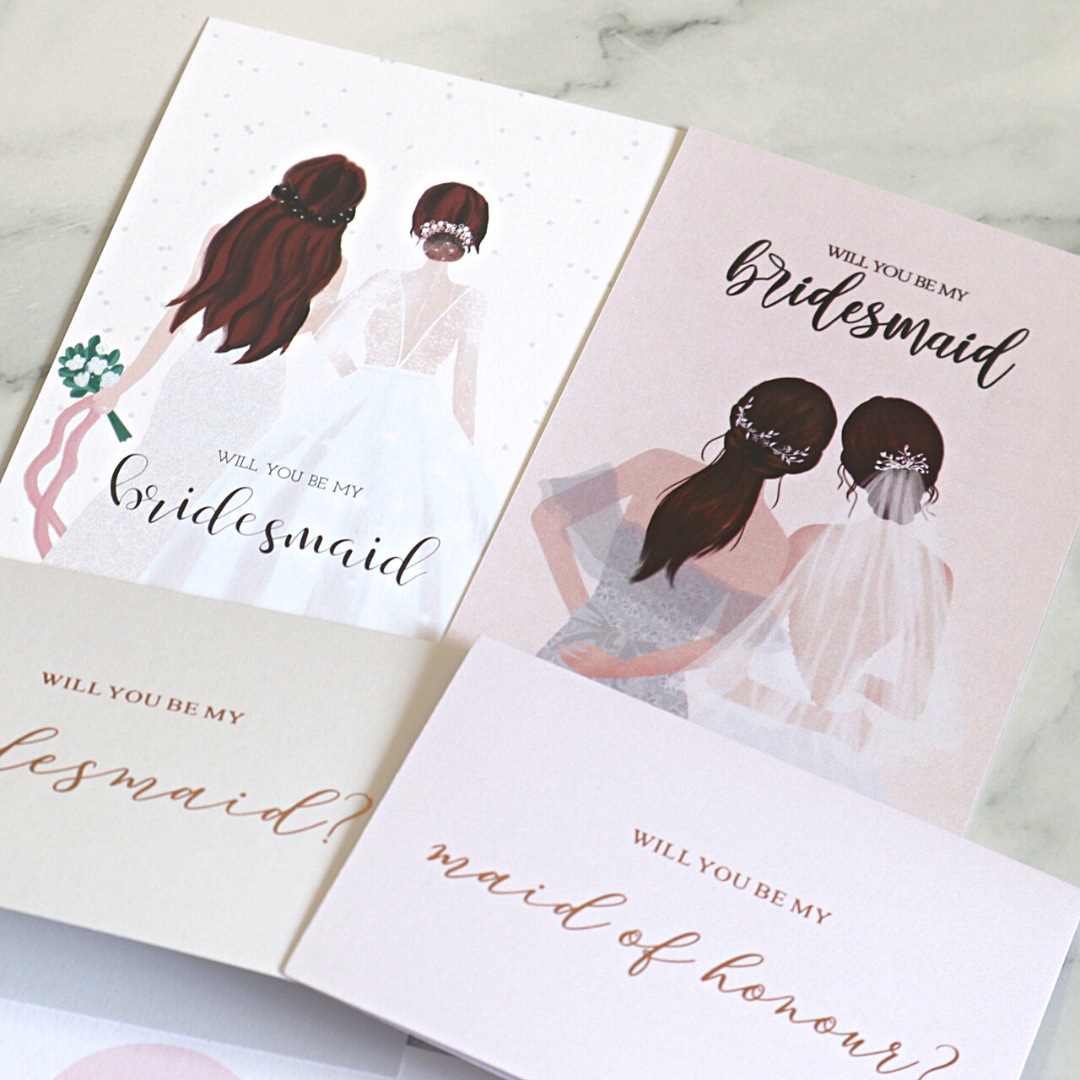 Bridesmaids Invitation Cards (4 Designs)-Changjiu Chinese Wedding Shop