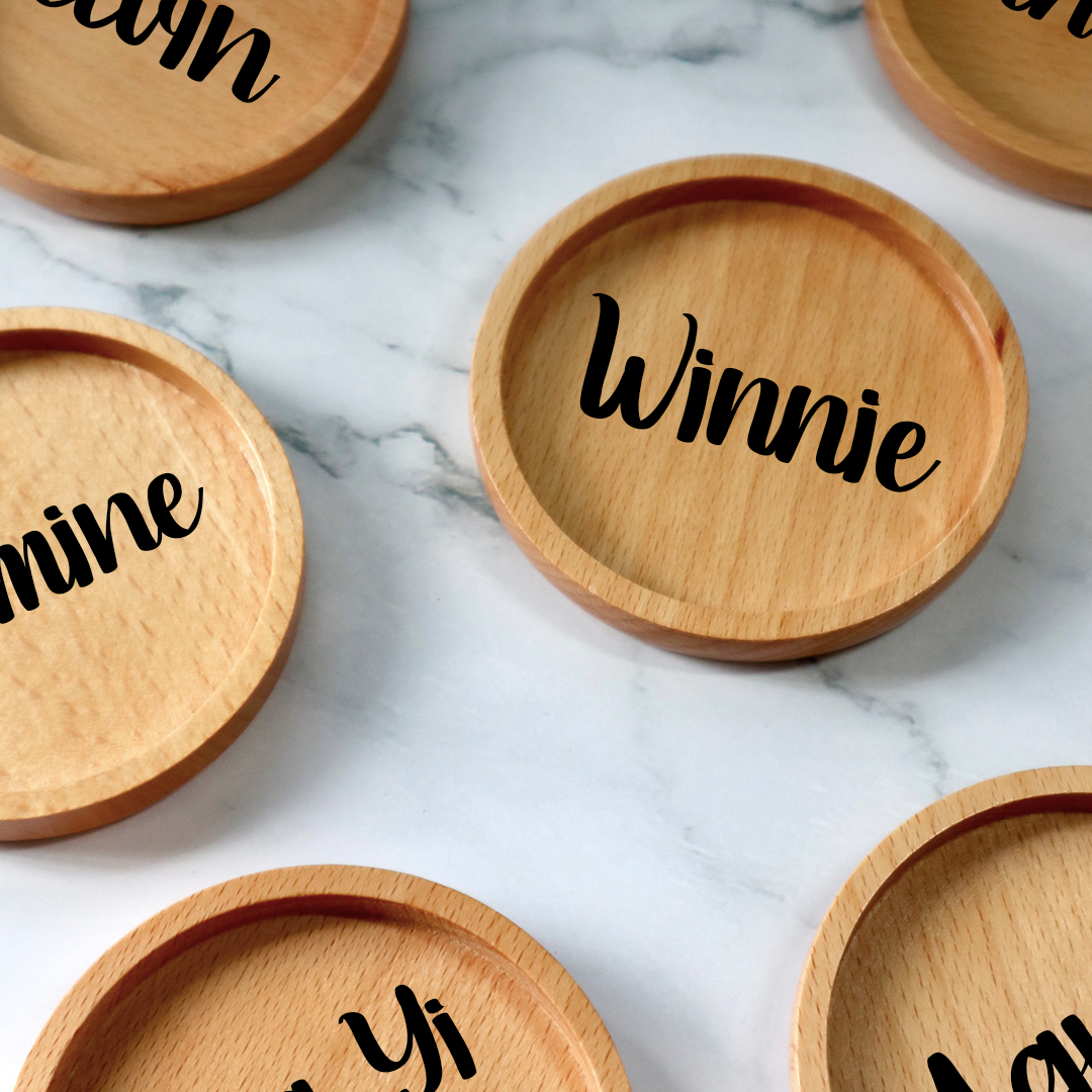 Personalised Wood Coaster-Changjiu Chinese Wedding Shop