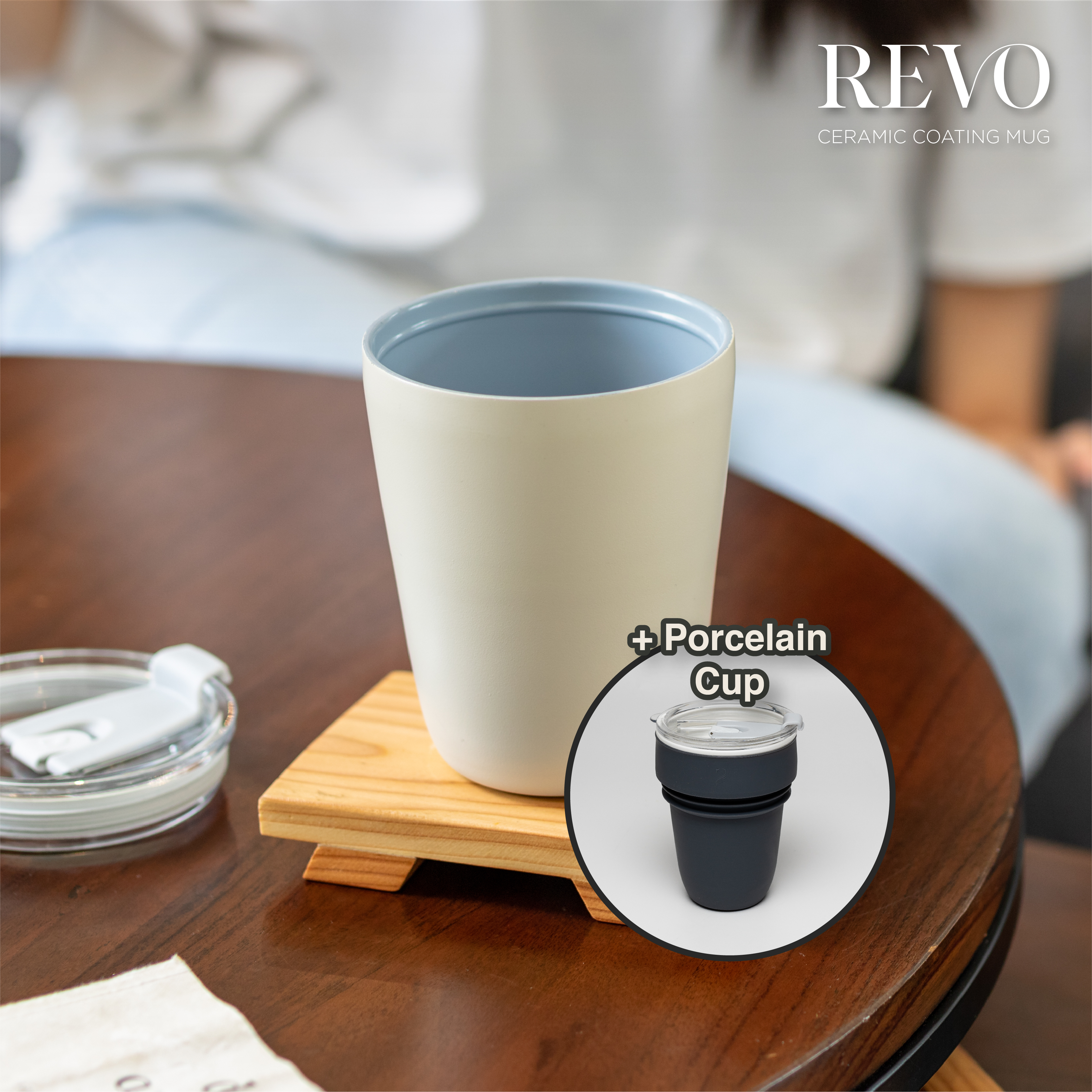 Revo Cup 480ml with Add-on Porcelain Cup