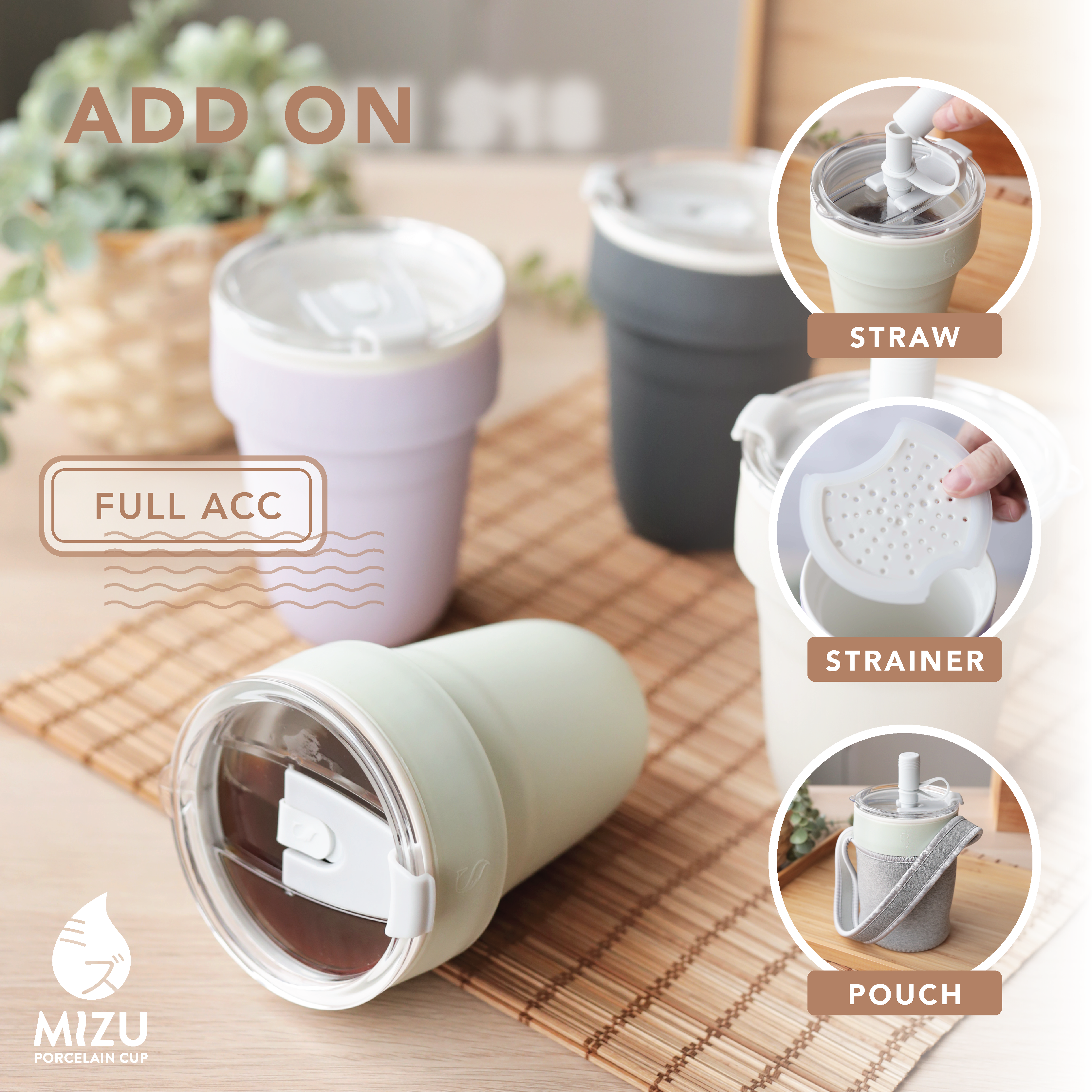 Mizu Cup Full Set Accessories (ONLY)