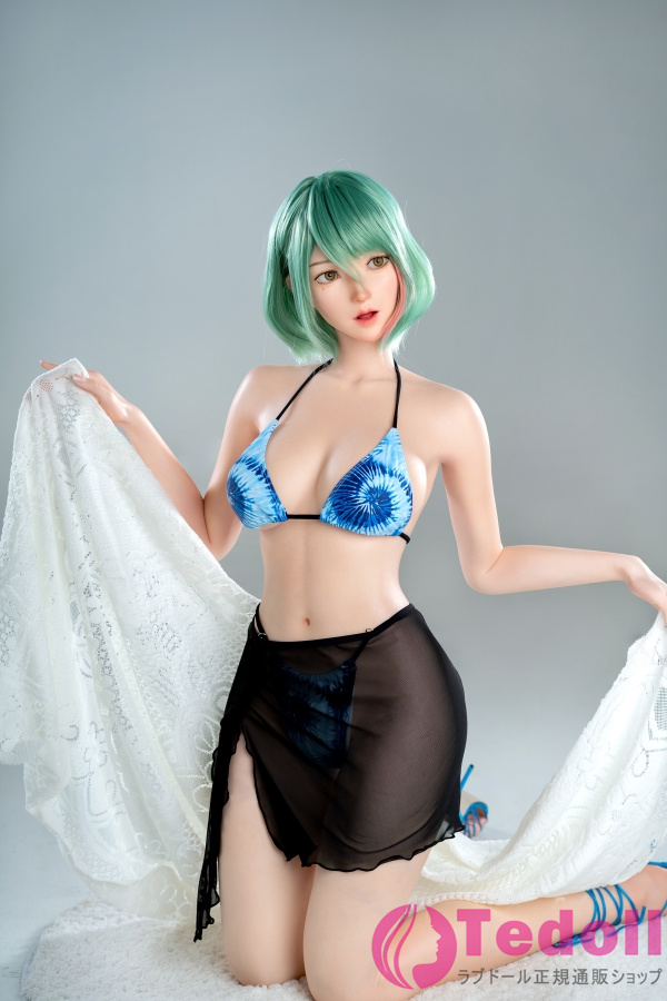 WAX DOLL GE107 瑚小奈 170cm美しい水着 ラブドール 緑髪美女 フルシリコン製 ダッチワイフ 口開閉&模擬口腔 大胸 ノーマル肌