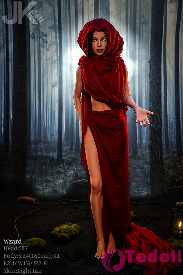 JKDOLL #jk7 Wzard 伊緒里 160cm 海外 セックスドール 魔法使いリアルドール TPE製 Bカップ 小麦肌