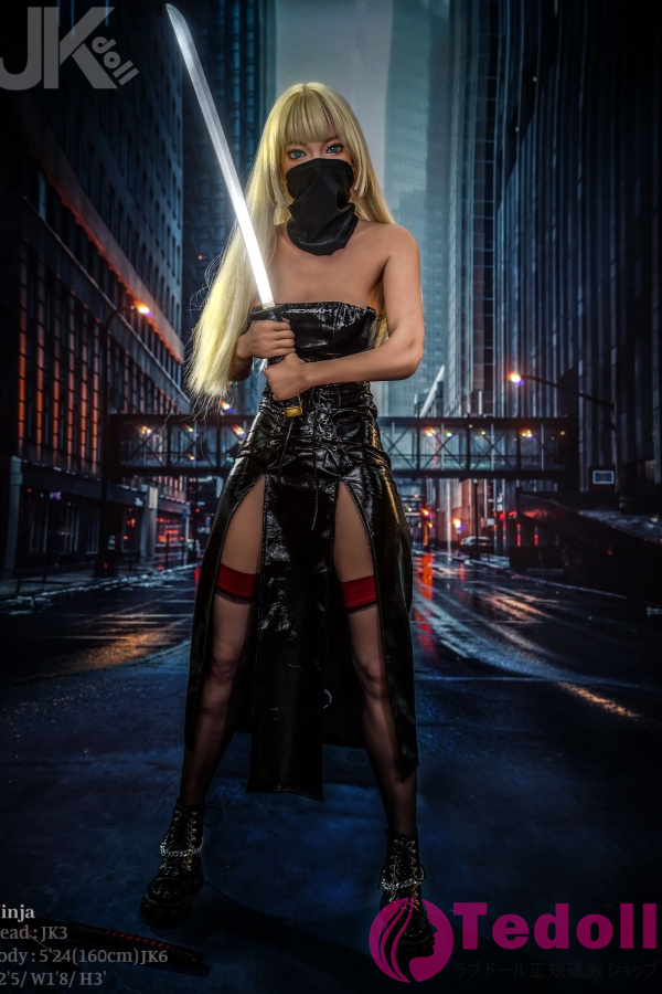 JKDOLL #jk3 Ninja 千亜希 160cmモデル姿 コスプレ 忍者 リアル ラブドール TPE製 Dカップ 小麦肌