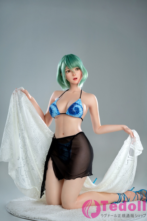 WAX DOLL GE107 瑚小奈 170cm美しい水着 ラブドール 緑髪美女 フルシリコン製 ダッチワイフ 口開閉&模擬口腔 大胸 ノーマル肌