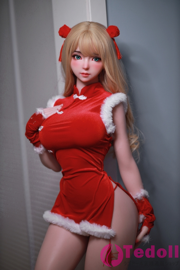 JYDOLL 艾米莉 161cm金髪美人系 クリスマス制服フルシリコン製ラブドール Eカップ ノーマル肌 掲載画像は頭部スターメイク付き