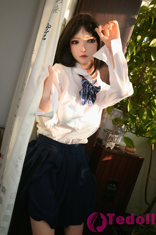 SHE DOLL 冷月 158cm美人系 等身 大 ドール 清楚系制服 JK ラブドール Cカップ ノーマル肌 掲載画像はシリコンヘッド+TPEボディ