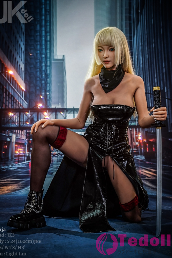 JKDOLL #jk3 Ninja 千亜希 160cmモデル姿 コスプレ 忍者 リアル ラブドール TPE製 Dカップ 小麦肌