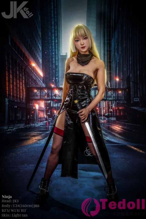 JKDOLL #jk3 Ninja 千亜希 160cmモデル姿 コスプレ 忍者 リアル ラブドール TPE製 Dカップ 小麦肌