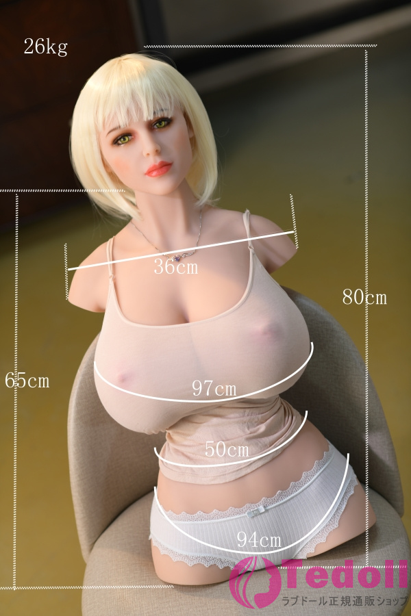 6YE DOLL #204 愛璃菜 80cm金髪巨乳トルソードール 等身大上半身ラブドール TPE製 小麦肌