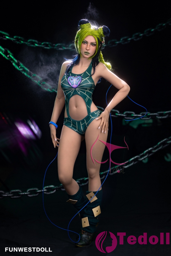 Funwest Doll #033 Elina 159cmセクシーダッチワイフ 欧米風 緑髪女性ラブドール TPE製 小さい胸 ノーマル肌
