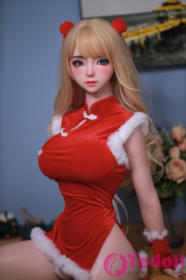 JYDOLL 艾米莉 161cm金髪美人系 クリスマス制服フルシリコン製ラブドール Eカップ ノーマル肌 掲載画像は頭部スターメイク付き