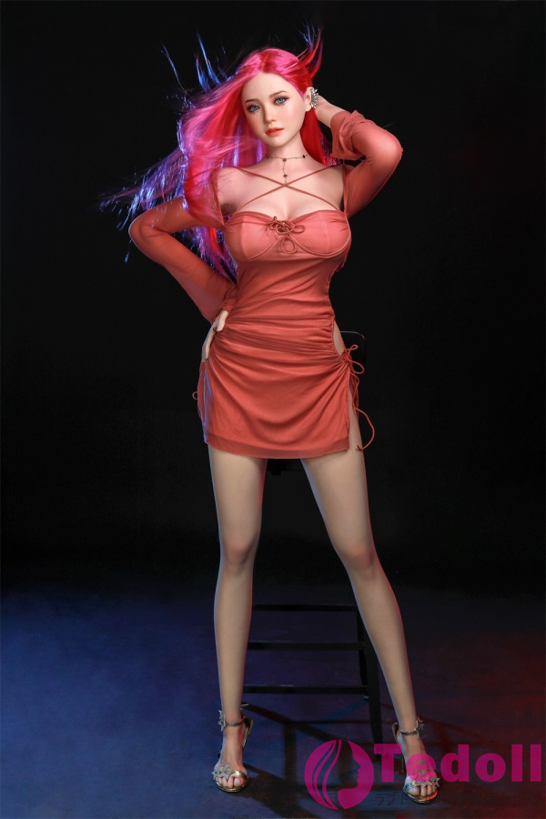 COSDOLL 35番 怜音 168cm赤髪 清楚系美人ラブドール シリコン製 華奢な身体リアルドール Dカップ ノーマル肌