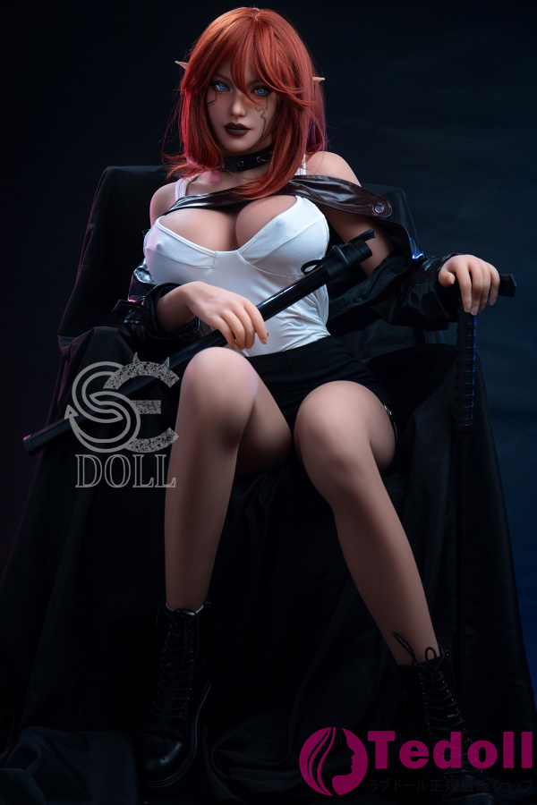 SE DOLL #021 Elodie 161cm等身 大 赤髪ラブドール 巨乳 外国 人 エルフ リアルドール TPE製 Fカップ 小麦肌