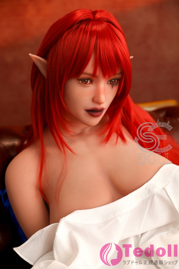 SE DOLL #021 Elvira 167cm綺麗なアダルト ドール 赤髪 妖美なエルフラブドール TPE製 Eカップ 小麦肌