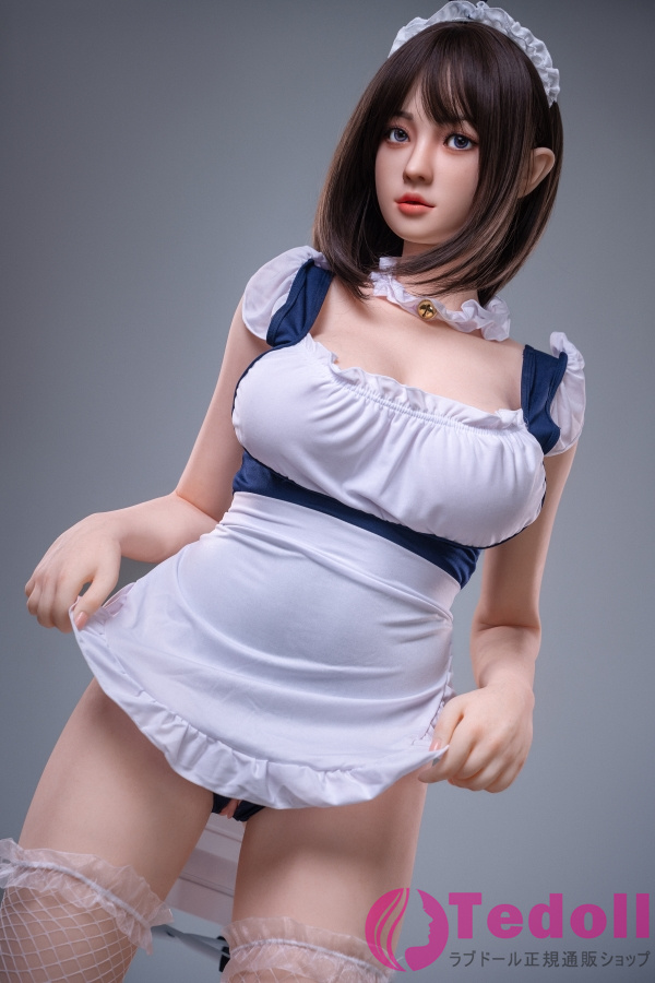 COSDOLL 23番 寧緒 160cm肥満型 巨乳メイド女性 リアル人形 オーラルセックス ラブドール シリコン製ヘッドとTPE製ボディ Eカップ ノーマル肌 口開閉＆口腔模擬付き