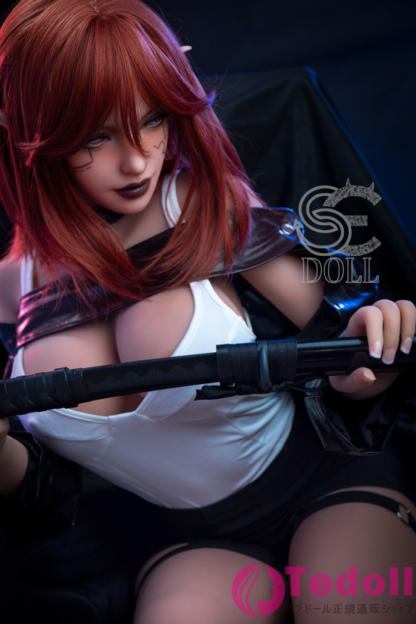 SE DOLL #021 Elodie 161cm等身 大 赤髪ラブドール 巨乳 外国 人 エルフ リアルドール TPE製 Fカップ 小麦肌