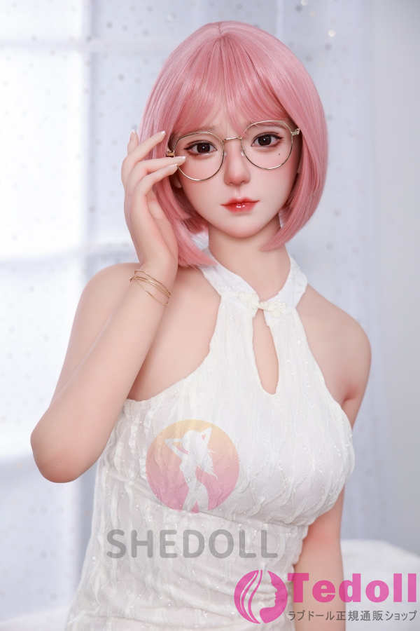 SHE DOLL 顾小雨 158cmおすすめ清楚系ラブドール 可愛いピンクの髪リアルドール Cカップ ノーマル肌 掲載画像はシリコンヘッド+TPEボディ