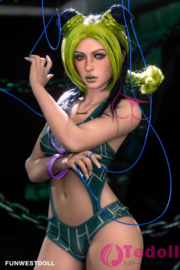 Funwest Doll #033 Elina 159cmセクシーダッチワイフ 欧米風 緑髪女性ラブドール TPE製 小さい胸 ノーマル肌