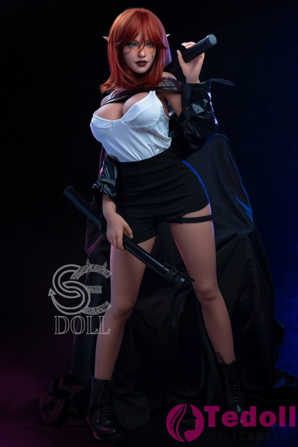 SE DOLL #021 Elodie 161cm等身 大 赤髪ラブドール 巨乳 外国 人 エルフ リアルドール TPE製 Fカップ 小麦肌