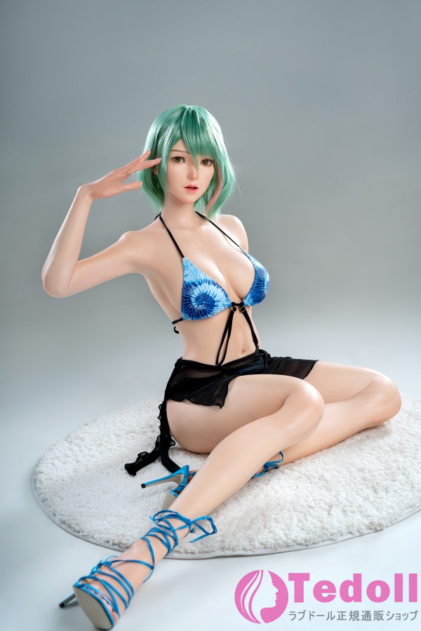 WAX DOLL GE107 瑚小奈 170cm美しい水着 ラブドール 緑髪美女 フルシリコン製 ダッチワイフ 口開閉&模擬口腔 大胸 ノーマル肌