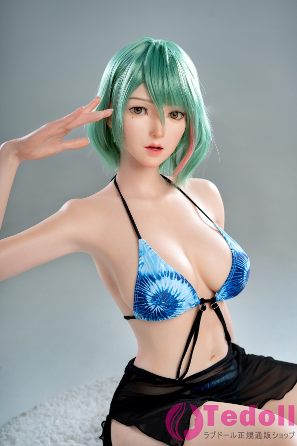WAX DOLL GE107 瑚小奈 170cm美しい水着 ラブドール 緑髪美女 フルシリコン製 ダッチワイフ 口開閉&模擬口腔 大胸 ノーマル肌