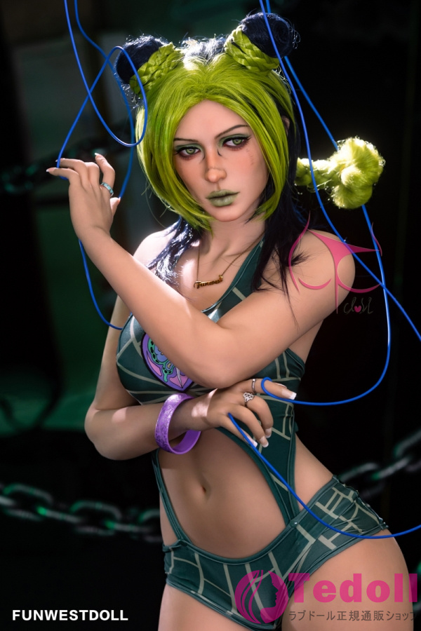 Funwest Doll #033 Elina 159cmセクシーダッチワイフ 欧米風 緑髪女性ラブドール TPE製 小さい胸 ノーマル肌