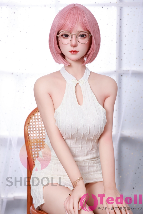 SHE DOLL 顾小雨 158cmおすすめ清楚系ラブドール 可愛いピンクの髪リアルドール Cカップ ノーマル肌 掲載画像はシリコンヘッド+TPEボディ