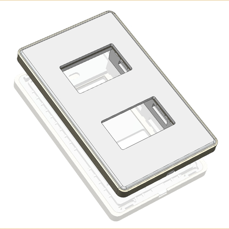 Rectangular 120 * 74mm wall socket module fixed shell-Zhaotesi