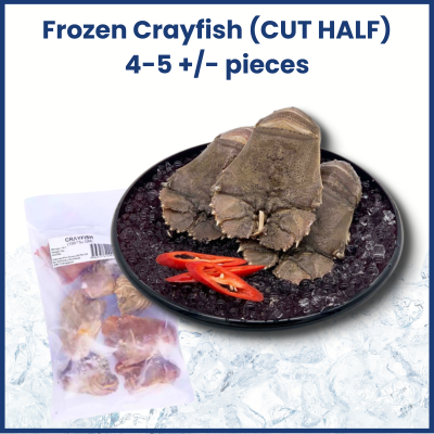 Frozen Crayfish Seafood 100/150g (4 - 5 pcs) Cut Half 虾婆