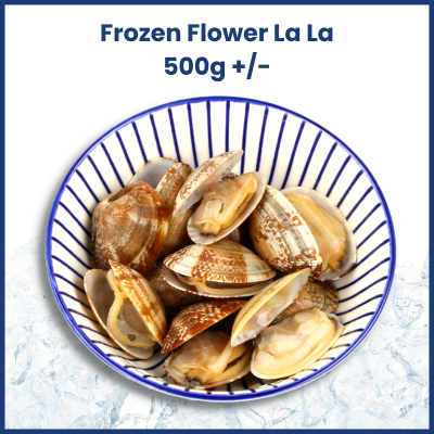 Frozen Flower Clam Lala Seafood 啦啦花蛤蜊蜆 500g +/-