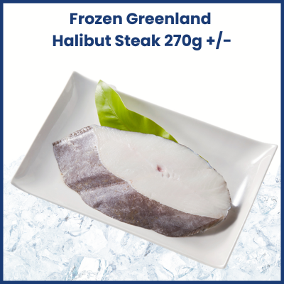 Frozen Greenland Halibut Steak (Scale On) 270g +/- 比目鱼切块