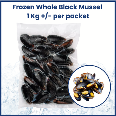 Frozen Whole Black Mussel 黑口贝 (1kg +/-)