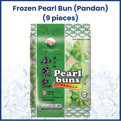 Frozen Pearl Bun Pandan 香兰馅包 9 pcs
