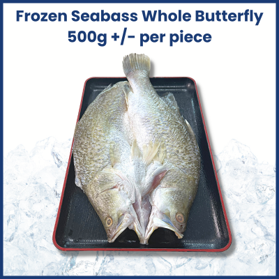Frozen Seabass (Butterfly Cut) (500-600g)