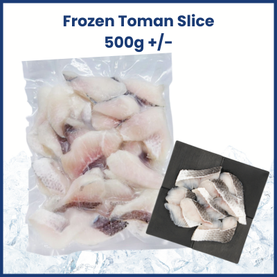 Frozen Toman Fish Sliced 500g +/- 多曼鱼片