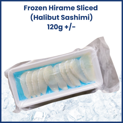 Frozen Hirame Sliced (Halibut Sashimi) 120g +/- 比目鱼刺身