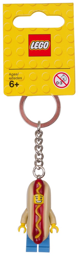 Lego hot dog store keychain