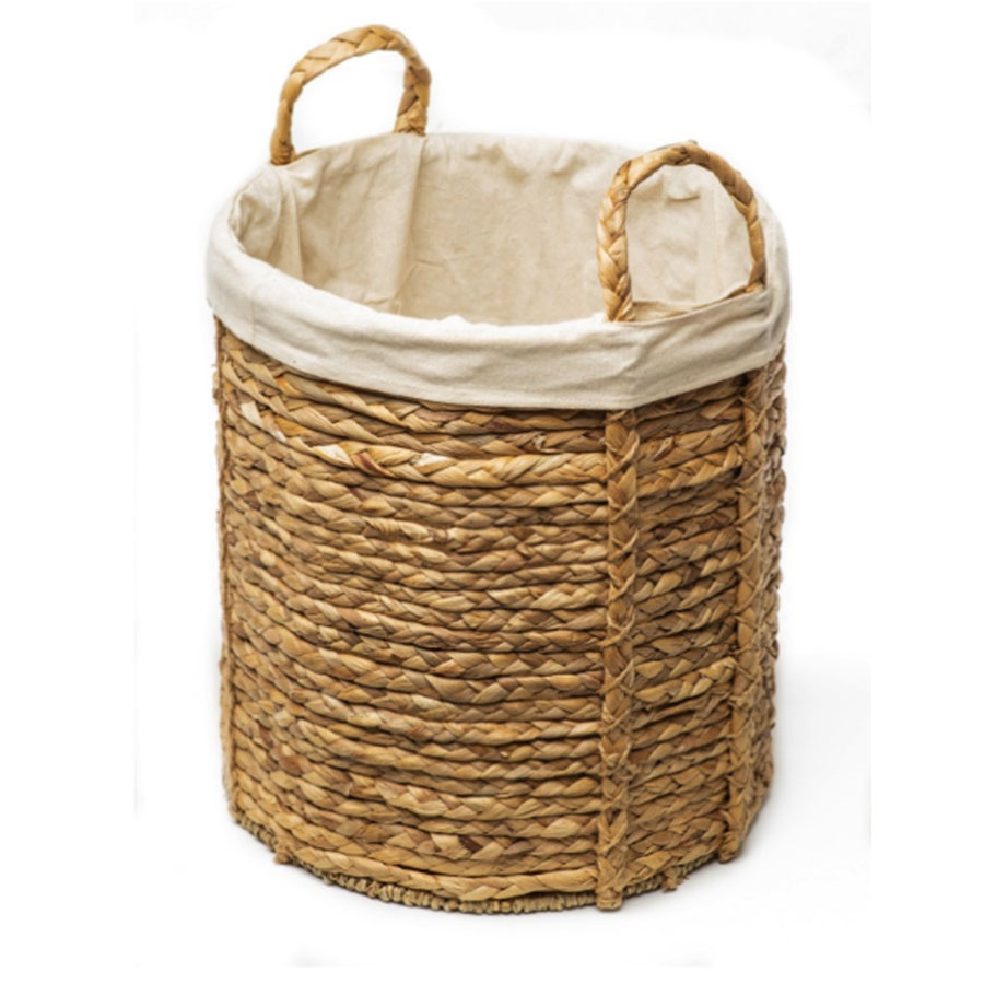 Vepro, Braided Laundry Basket W Linen S- Round
