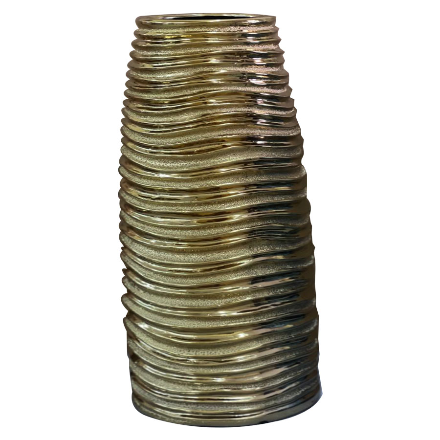 Vepro, Tall Vase- Gold
