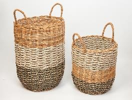 Vepro, Round Seagrass Rattan Basket-M