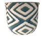 Vepro, Motive Flower Pot- Dark Blue and White